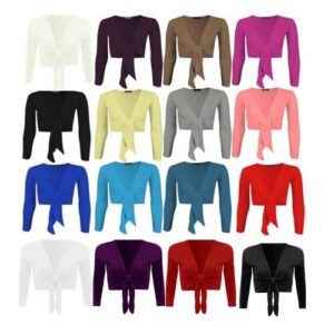 NEW LADIES TIE UP CROP SHRUG WOMENS WRAP OPEN BOLERO CARDIGAN TOP SIZE 8-14