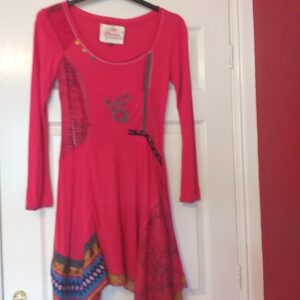 joe brown long sleved dress pink size8 good condition