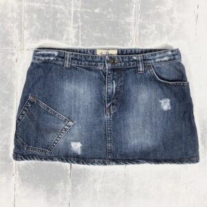 Joe Browns Mini Skirt M 12 Cargo Patchwork Asymmetric Surfer Grunge Faded y2k