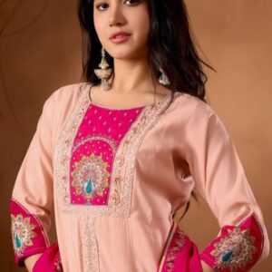 Festival Special Party Wear 3 Piece Ready Made Designer Kurtis Pent Dupatta Set