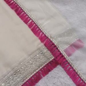 Women’s Designer Soft Organza Kurti Pant Set with Kundan organza Dupatta Festive