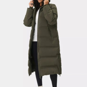 Sweaty Betty Nimbus Longline Waterproof Puffer – Nori Green
