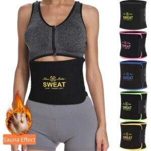 UK Sweat Belt Men Women Tummy Waist Sports Trainer Body Shaper Slimming Trimmer