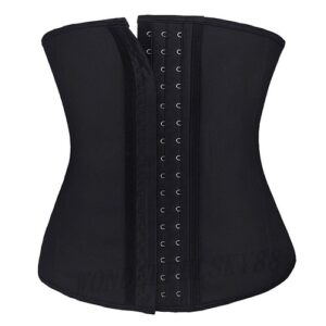 100% Latex Underbust Body Shaper Waist Cincher Corset Training Trainer 6-16