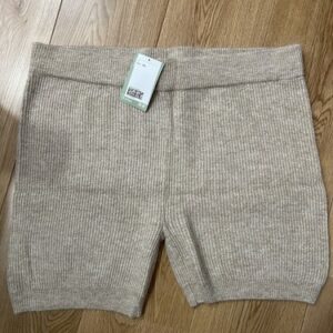 Rib-knit shorts, beige marl H&M, size XXL Anti Chuffing Cycling Shorts Women’s