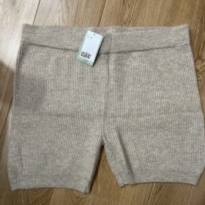 Rib-knit shorts, beige marl H&M, size XXL Anti Chuffing Cycling Shorts Women’s