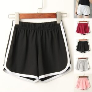 Shorts Wine Red Women Stretch Waist Casual Shorts Casual Sports For Home