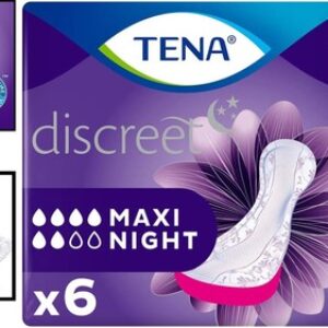 Maxi Night Pads by Tena Lady – 18 Count for Ultimate Comfort & Odour Control