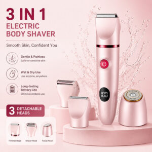 Lady Electric Shaver Women Facial Hair Remover Wet Dry Bikini Legs Underarms