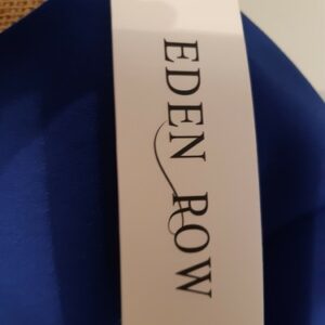EDEN ROW Ladies Sapphire Blue Black Peplum Blouse top shirt Size 18 BNWT