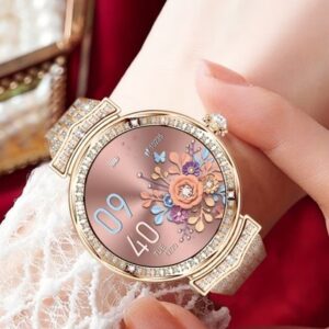 Women’s AMOLED Smart Watch Call Answer Fitness Tracker Android iPhone