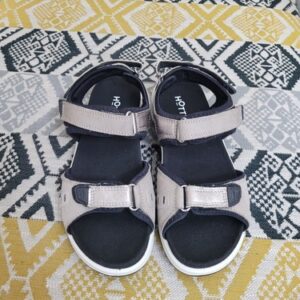 EUC Womens Hotter Walk II Leather Walking Sports Sandals Size 5 Taupe Pewter