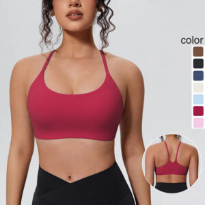 Women Shockproof Sports Bra Padded Running Gym Yoga Workout Fitness Top UK