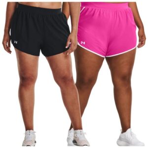 Under Armour Ladies Plus Size Fly-By Shorts Gym Breathable Lightweight