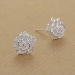 925 Sterling Silver Crystal Bow Stud Earrings Jewellery Women Girls Gift U