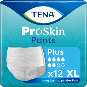 Extra Large Incontinence Pants – 12 Pack for Men & Women, Fast Absorption