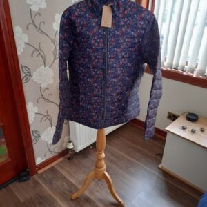 NEW Anne De Lancay lightweight padded ladys navy 10uk OEKO TEX Spring warm cozy