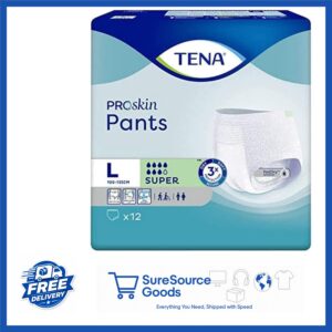 Super Large Disposable Pants for Women 12 Count Cotton Incontinence Protector