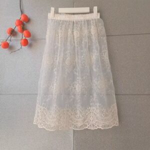 Lace Underskirt Slips Safety Skirt Petticoat Mesh Underskirt Slips Dress Women