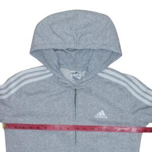 Womens UK Size S adidas Grey Full Zip Hoodie
