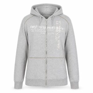 O Club Womens Full Zip Hoodie Size L UK ” Grey Long Sleeve Pockets