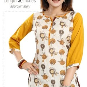 Women Ethnic Kurti Tunic Kurta Floral Shirt Short Dress Cotton Printed MM257