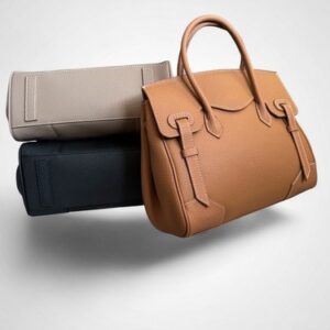 Women’s Full Grain Genuine Leather Handbag, Top Handle, Crossbody,