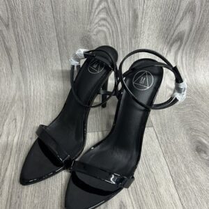 Women’s Missguided Black Leather Strappy Heels UK Size 7 Brand New