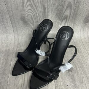 Women’s Missguided Black Leather Strappy Heels UK Size 7 Brand New