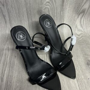 Women’s Missguided Black Leather Strappy Heels UK Size 7 Brand New
