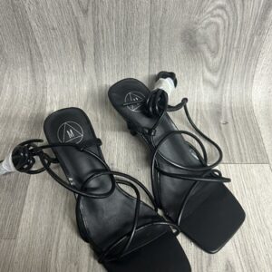 Women’s Missguided Black Leather Strappy Heels UK Size 7 Brand New