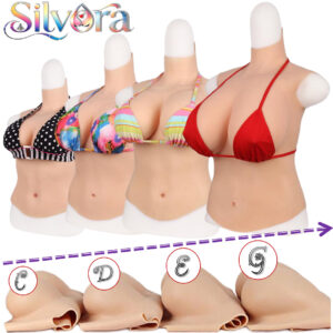 Realistic Silicone Breast Forms B-H Cup Breast Plate Fake Boobs For Crossdresser