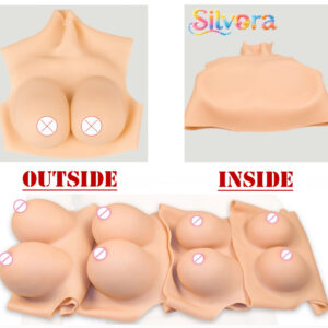 Realistic A-H Cup Silicone Breast Forms Breast Plate Fake Boobs For Crossdresser