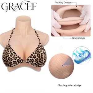 Realistic C-H Cup Silicone Breast Forms Breast Plate Fake Boobs For Crossdresser