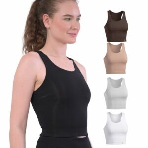 Eirica Women’s Sports Bra Soft High Impact High Support Yoga Bralette Crop Top