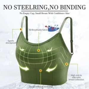 Women’s Seamless Sports Bra Padded Yoga Gym Workout Vest Adjustable Straps