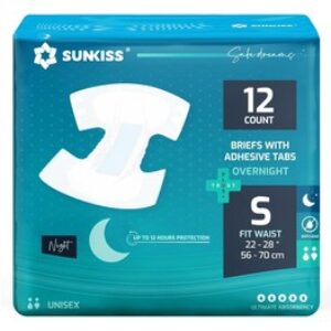 Extra Soft Overnight Diapers for Adults – 12 Latex-Free, Odor-Controlled Nappies