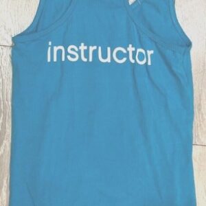 zumba blue racerback vest workout tank top Aqua ladies top dance Instructor 6-18