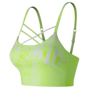 NEW BALANCE WOMEN’S COOL CROP TOP SPORTS BRA GREEN GYM TRAINING WORKOUT NEW BNWT