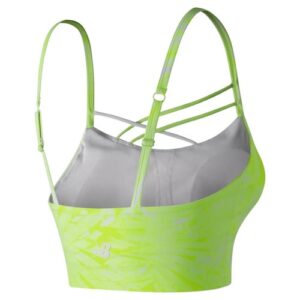 NEW BALANCE WOMEN’S COOL CROP TOP SPORTS BRA GREEN GYM TRAINING WORKOUT NEW BNWT