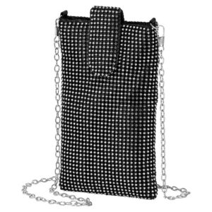 Clutch Purse Evening Bag, Handbag Crossbody Bag for Women Wedding Club Black