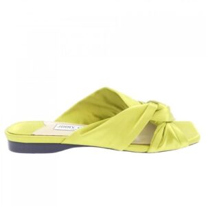 JIMMY CHOO MARISA Flat Sandals EU37 US6.5 Green