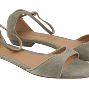 Emporio Armani X3P649 Women’s Sandals EU37 Gray Suede Buckle