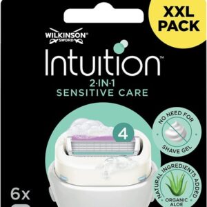 WILKINSON SWORD Intuition Sensitive Care No Shave Gel 6 Razor Blades – FAST P&P