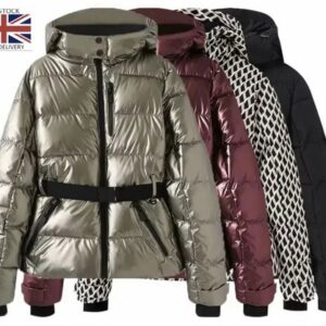 Raincoat Winter Zip Jacket Warm Coat Girls Womens Outwear Quilted Thick Hooded