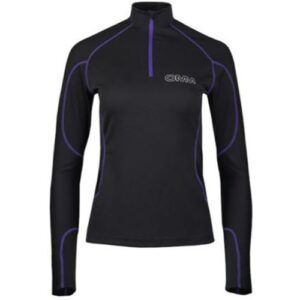 OMM Meridian Ladies Black Long Sleeve Quarter Zip Midlayer
