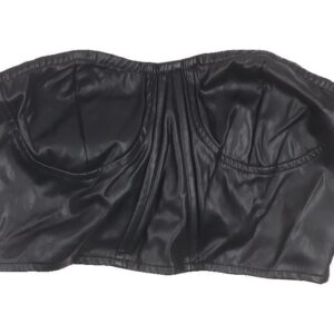 PrettyLittleThing Black Cropped Strapless Top for Women