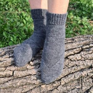 Gray Wool-blend Quarter Socks