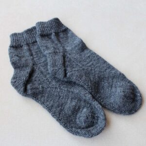 Gray Wool-blend Quarter Socks