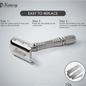 Kanzy Safety Razor for Men & Women Double Edge Reusable Razor Shaving Kit